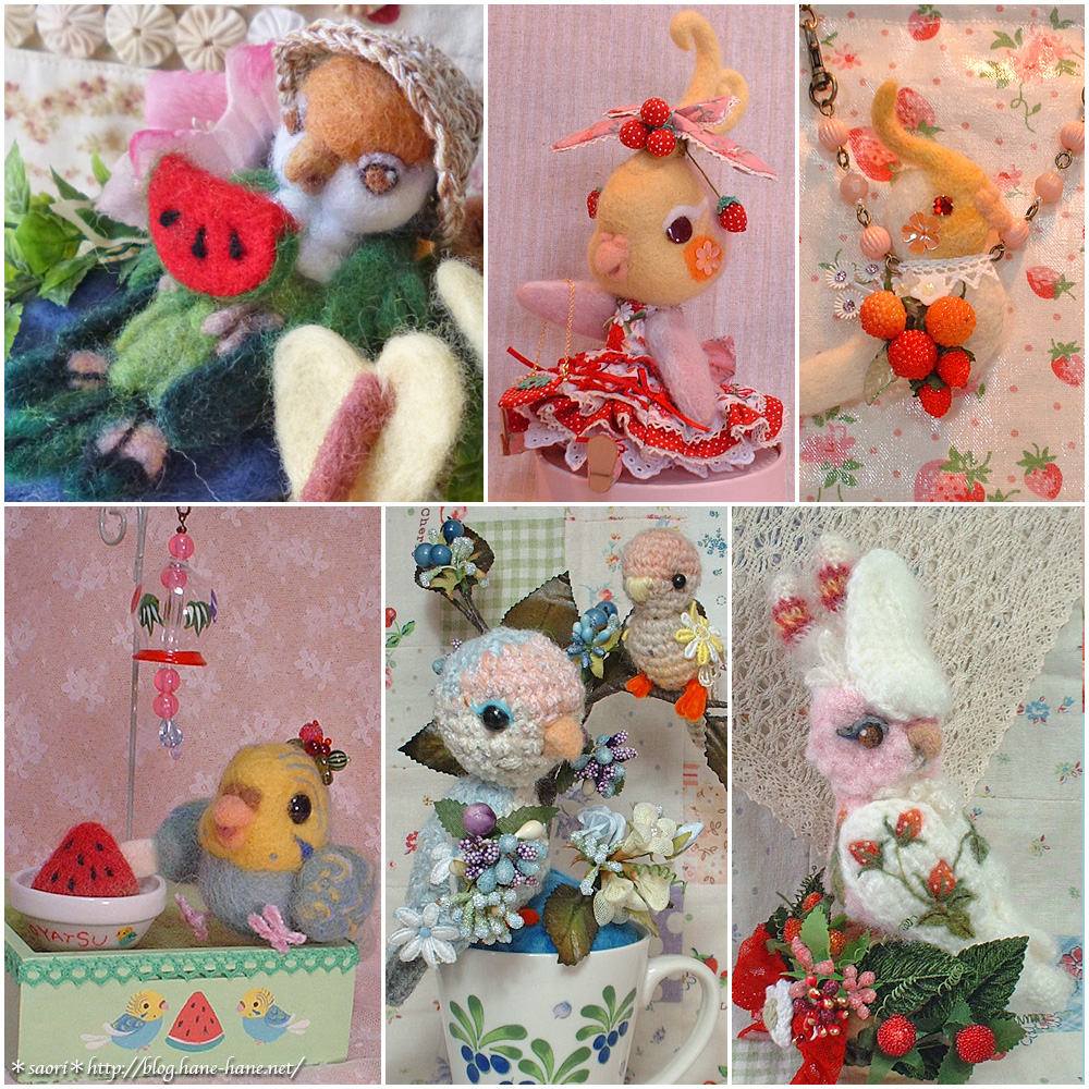 animalmatesaori's tweet photo. #もぎたて果実の収穫祭
スイカ、いちご、ブルーベリー
いちごばかり作ってて他の果物作品少な目でした
↓作品販売は引用参照 #羊毛 #あみぐるみ https://t.co/4sfWIRXCy6