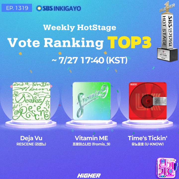 HIGHER_twt's tweet photo. ❤️‍🔥7월 마지막 주 핫스테이지의 주인공은?❤️‍🔥
내 아티스트의 무대를 최고의 무대로 만들어 1위 트로피를 안겨주세요! 🏆

🗳️투표 링크: https://t.co/KSbSM3VRyN 

❤️‍🔥주간 핫스테이지 1, 2위에 선정된 무대는 월간 핫스테이지 투표로 이어집니다! 👀

#8TURN #AmbiO #BBGIRLS #DAILYDIRECTION #fromis9 #Hatq #HEARTOFWOMAN #HYOLYN #idntt #KimSiHun #LUN8 #OhYoojin #OURBIRTHDAY #ParkJinYoung #RESCENE #SUNMI #UKNOW #VAYONN #WONHO #김시훈 #데일리디렉션 #루네이트 #리센느 #베이온 #브브걸 #박진영 #선미 #아워벌스데이 #아이덴티티 #에잇턴 #엠비오 #오유진 #원호 #유노윤호 #이리온 #프로미스나인 #하티크 #하트오브우먼 #효린