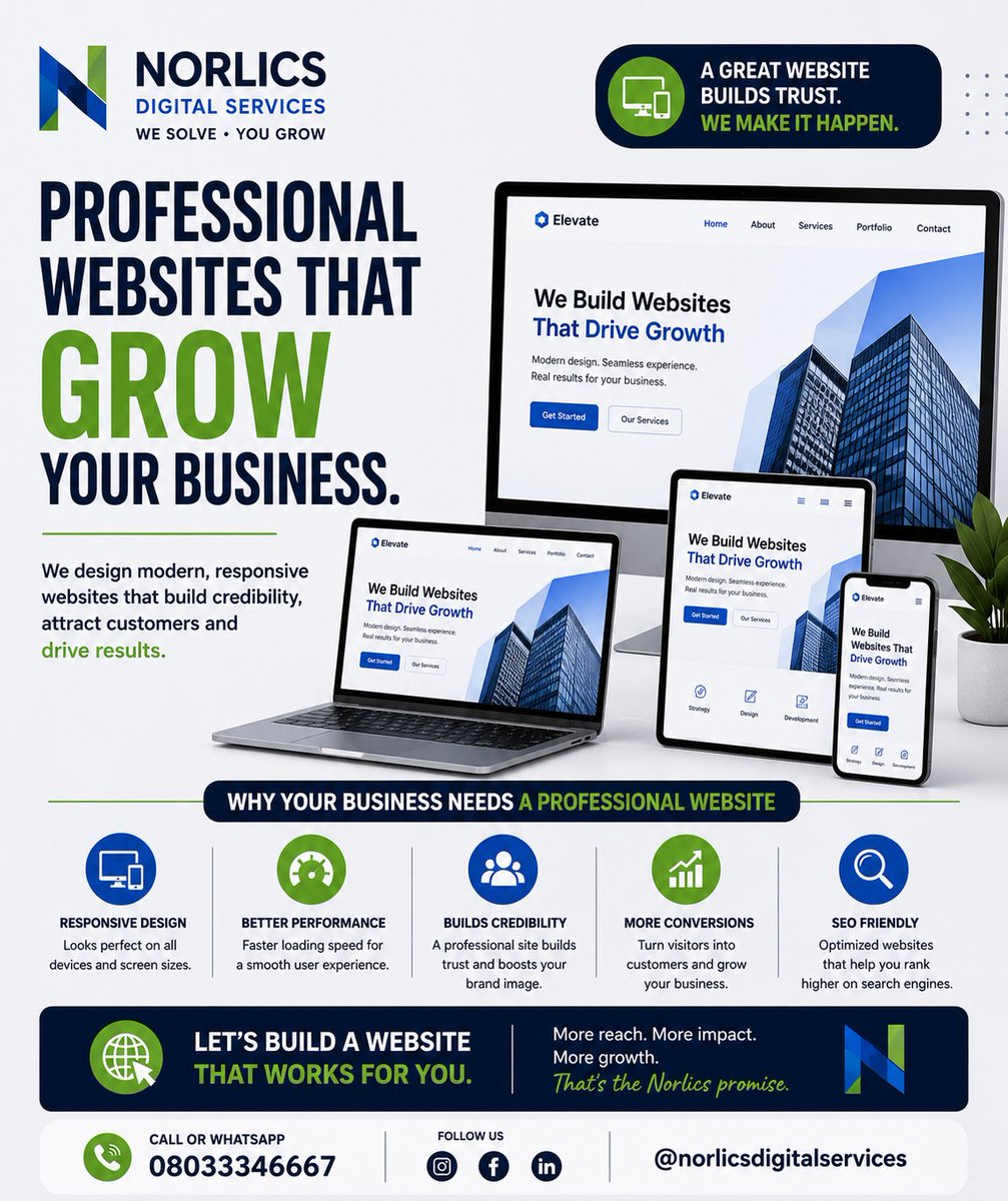 norlics20125's tweet photo. Every second your website takes to load is a chance for a customer to leave.

Speed matters. ⚡

#WebsiteSpeed #WebDevelopment #TechNigeria #NorlicsDigitalServices https://t.co/ZZvnBQqQ1D