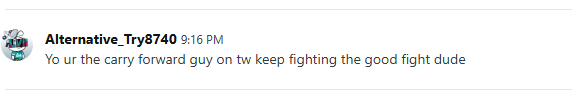 The_Safety_Net's tweet photo. Got this DM on reddit, my reputation proceeds me.

@CallofDutyCM @TreyarchCM BRING BACK CARRY FORWARD TO BO7!!! https://t.co/0hsVdz83jd
