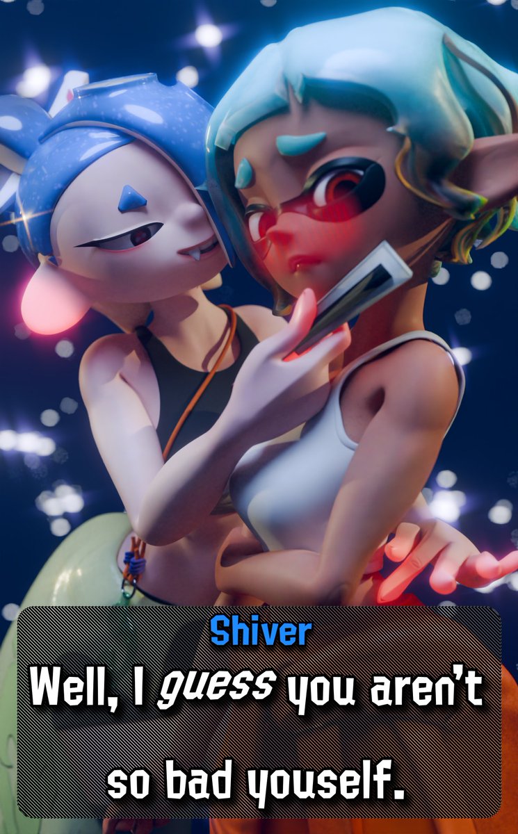 EuphoraEntropy's tweet photo. Tsundere/ yandere Shiver and big sis Frye make for a killer combo. My rendition of *those* scenes. No spoilers, of course😉
Spicy version on Patron (if it ever gets approved)

Frye/ Shiver by @LaZzAM90 
Agent 4 base by @bunnxarts 
#nsfwtwt  #SplatoonRaiders #SplatoonNSFW https://t.co/kvNiXnux9n