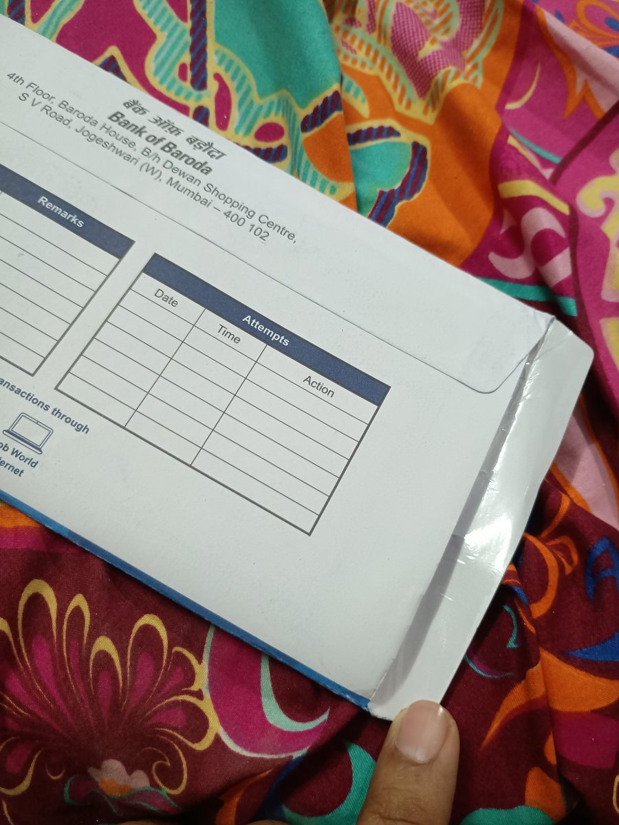 JusticeDeliver4's tweet photo. @bankofbaroda @BankofBarodaCEO Hi @bankofbaroda team,
Glad to inform that I have received debit card today after 50+ days of waiting, but this envelope is opened already when received. That's why i have shared picture. https://t.co/Fc4JIXZJ2E