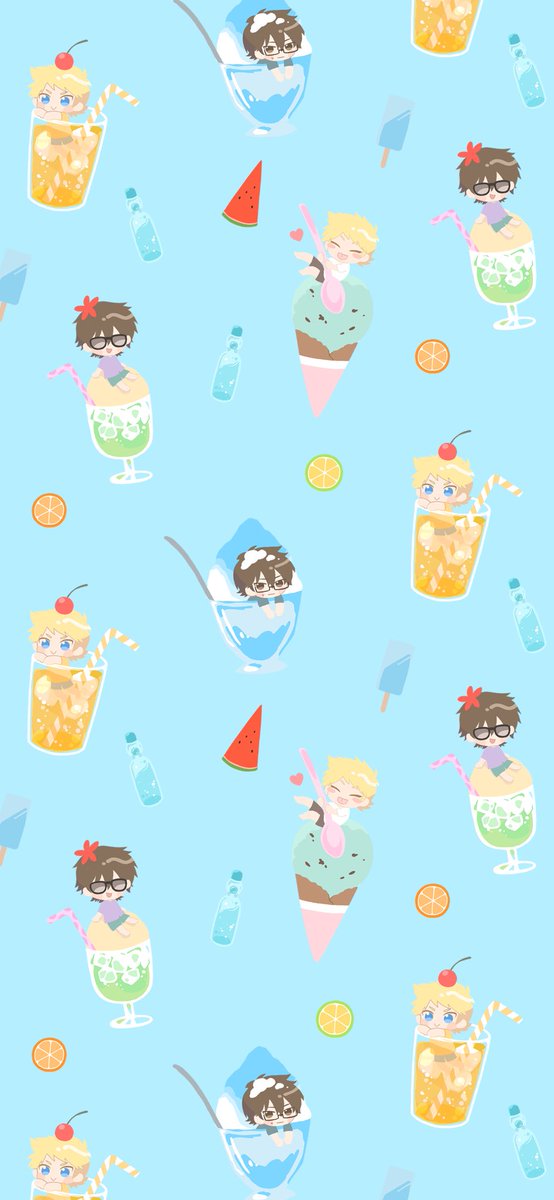 nnuunagyu's tweet photo. ポーチ用に描いたのを壁紙にしてみた https://t.co/CjMkWMte8d