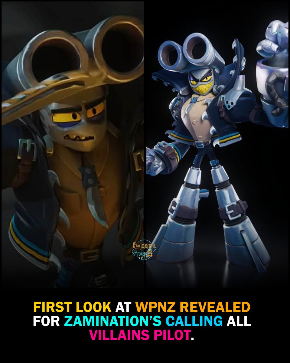 PopcornPress0's tweet photo. First Look at WPNZ Revealed for ZAMination’s Calling All Villains Pilot
The first official look at WPNZ from ZAMination’s upcoming Calling All Villains pilot has been unveiled.
The new visual offers fans an exciting glimpse at the character ahead of the pilot’s release on October 31. With its bold style and villain-focused concept, the project is already building curiosity among animation fans.
#CallingAllVillains #ZAMination #WPNZ #AnimationNews #IndieAnimation