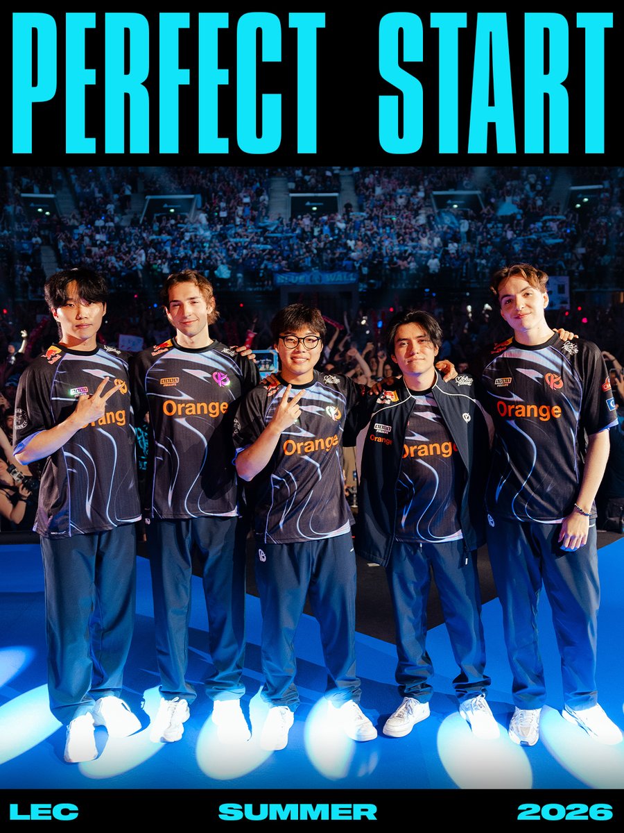 lolesports's tweet photo. KC DO NOT LOSE AT HOME:

@KarmineCorp complete the perfect 3-0 start to their #LEC Summer Split! https://t.co/TqnOW92SvG