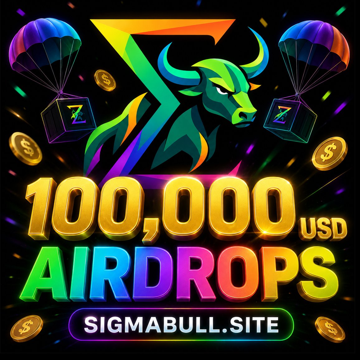 SigmaBullX's tweet photo. How to obtain $SIGMABULL Airdrop 🚀

1️⃣ Follow, Like &amp; RT PINNED POST ♻️
2️⃣ Drop your $SOL wallet address
3️⃣ You're done! ✅

🎁 First 500 wallets only ⬇️⬇️

💰 Want more $SIGMABULL ? Buy now: https://t.co/n8WtKoeJHn https://t.co/Pwx8ZKPFfq