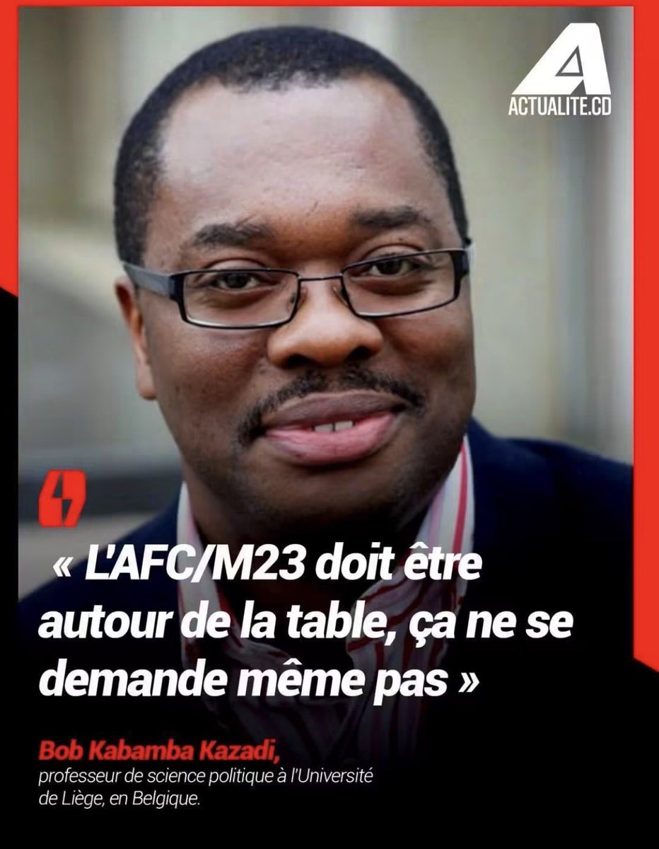 baelenge_irenge's tweet photo. #RDC | Sur le dialogue, le professeur Bob #Kabamba est clair : « L’AFC-M23 doit être autour de la table. Cela ne se discute même pas. »

@MartinFayulu , lui, dit : non à la balkanisation du #Congo, non au changement de la Constitution et oui à un dialogue national inclusif, avec tous les acteurs, y compris l’AFC-M23, Joseph #Kabila et Thomas #Lubanga.

Voilà des Congolais qui ont compris une chose essentielle : pour parvenir à une solution durable, il faut réunir tous les acteurs de la crise.