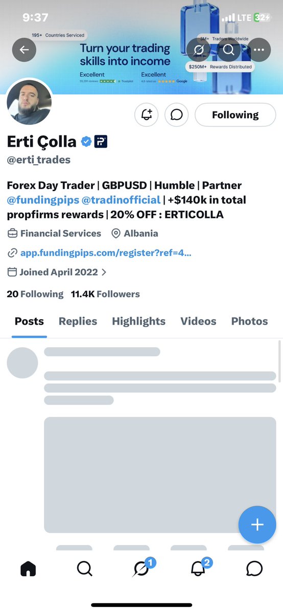 ekelero's tweet photo. @erti_trades @fundingpips Join before it ends. Good luck.

@newb_trades @_asterasu @Othan98 

All done! https://t.co/FzRJ3lfhIq