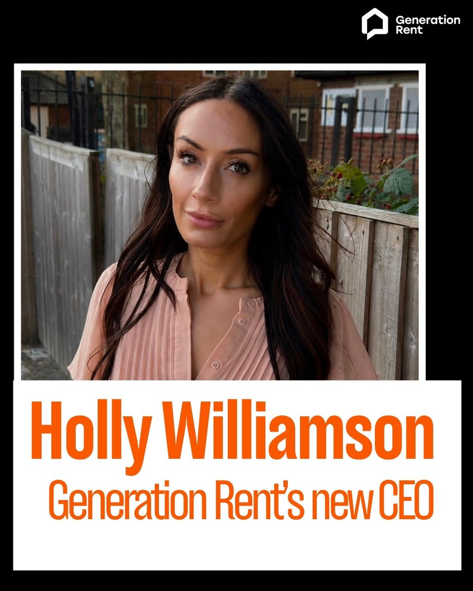 genrentuk's tweet photo. 📢 Big news: We are delighted to welcome Holly Williamson as our new Chief Executive, succeeding Ben Twomey.

A private renter herself, Holly brings a decade of policy, campaigning &amp; legal experience to the role, ready to keep fighting for renters’ rights across the UK. 🏠 https://t.co/3SNaZZ1V9p
