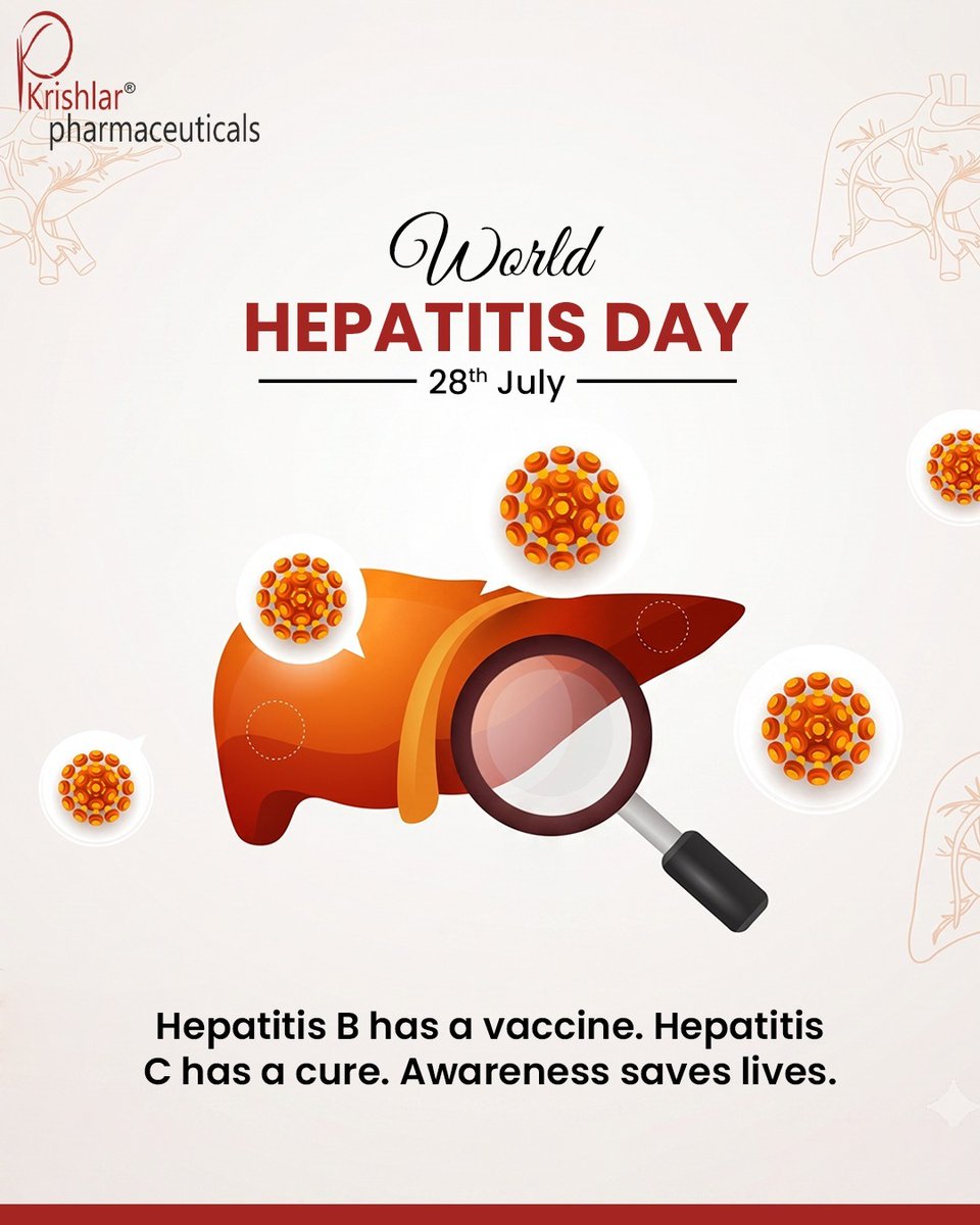 KrishlarP's tweet photo. Hepatitis can be prevented, tested, and treated. Let's raise awareness, encourage early screening, and work together for a hepatitis-free future. 

#WorldHepatitisDay #HepatitisAwareness #KnowHepatitis #LiverHealth #PreventHepatitis https://t.co/hB6ZQ7XDEs