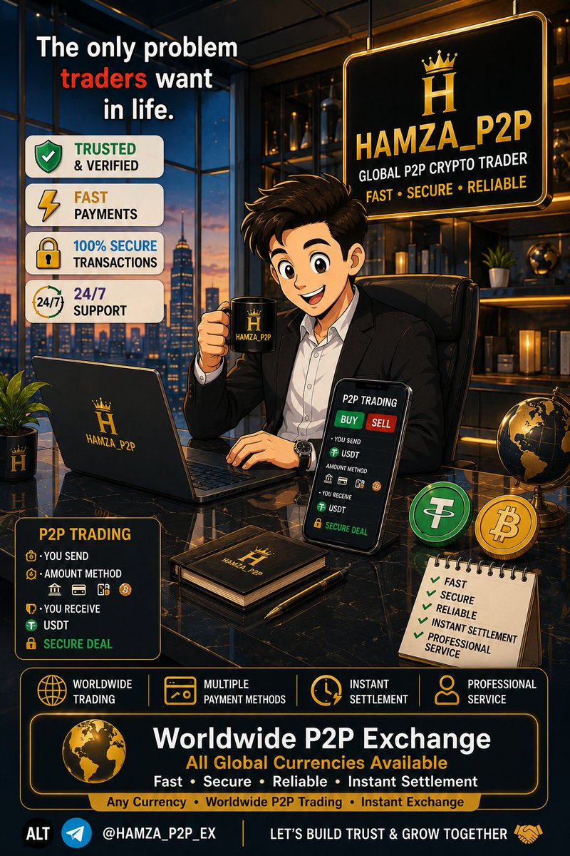 HAMZA_P2P's tweet photo. ⚡ Fast Deals. Fair Rates. Global Reach.
Making worldwide P2P crypto exchange simple, secure, and efficient.
📩 DM to receive today's best rate.
#CryptoTrading #P2P #USDT #Blockchain #Bitcoin https://t.co/rsDFDuClXd
