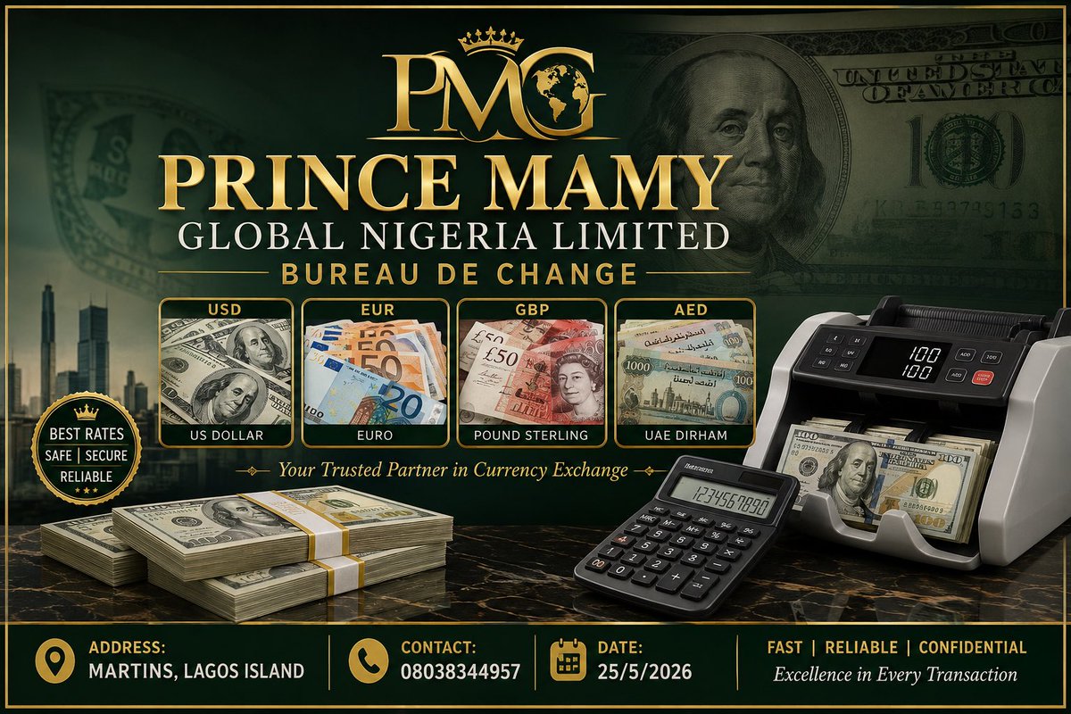 princemamy5's tweet photo. It’s Monday morning. 
As you all known we’re buying and selling foreign currencies dollar, euro and pound at good rates. 
📍lagos island
☎️08038344957 https://t.co/6fm15Sq9JE