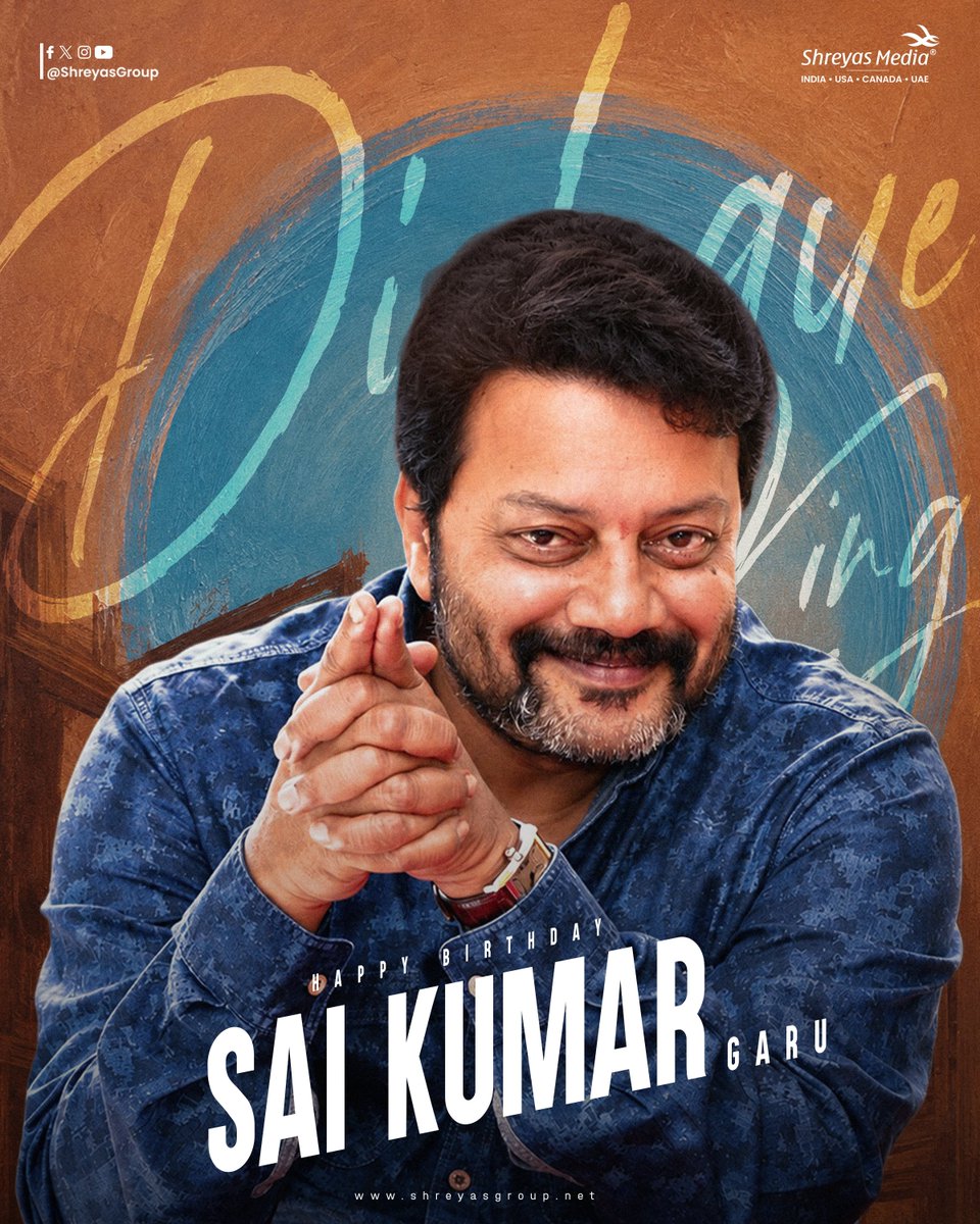 shreyasmedia's tweet photo. A Voice that commands respect. A Screen Presence that leaves a lasting impact.🔥

Wishing the Legendary Actor, Powerhouse Performer and The One and Only "Dialogue King" #SaiKumara a very Happy Birthday!❤️‍🔥

#HappyBirthdaySaiKumar #HBDSaiKumar #SaiKumar https://t.co/zO5gBqydQV
