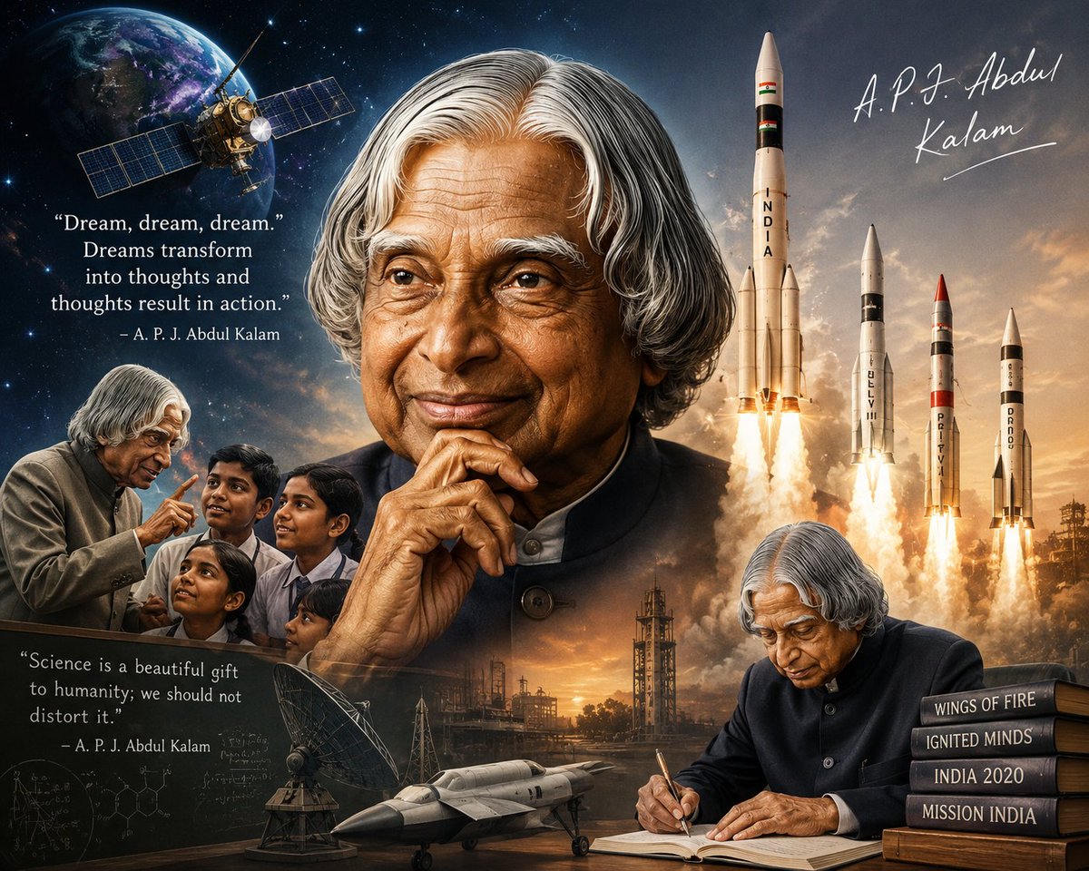 ranveer87249792's tweet photo. A true son of India, a visionary leader, and an eternal inspiration.
We salute you, Dr. Kalam. Your legacy will live forever. https://t.co/SBzayExmry