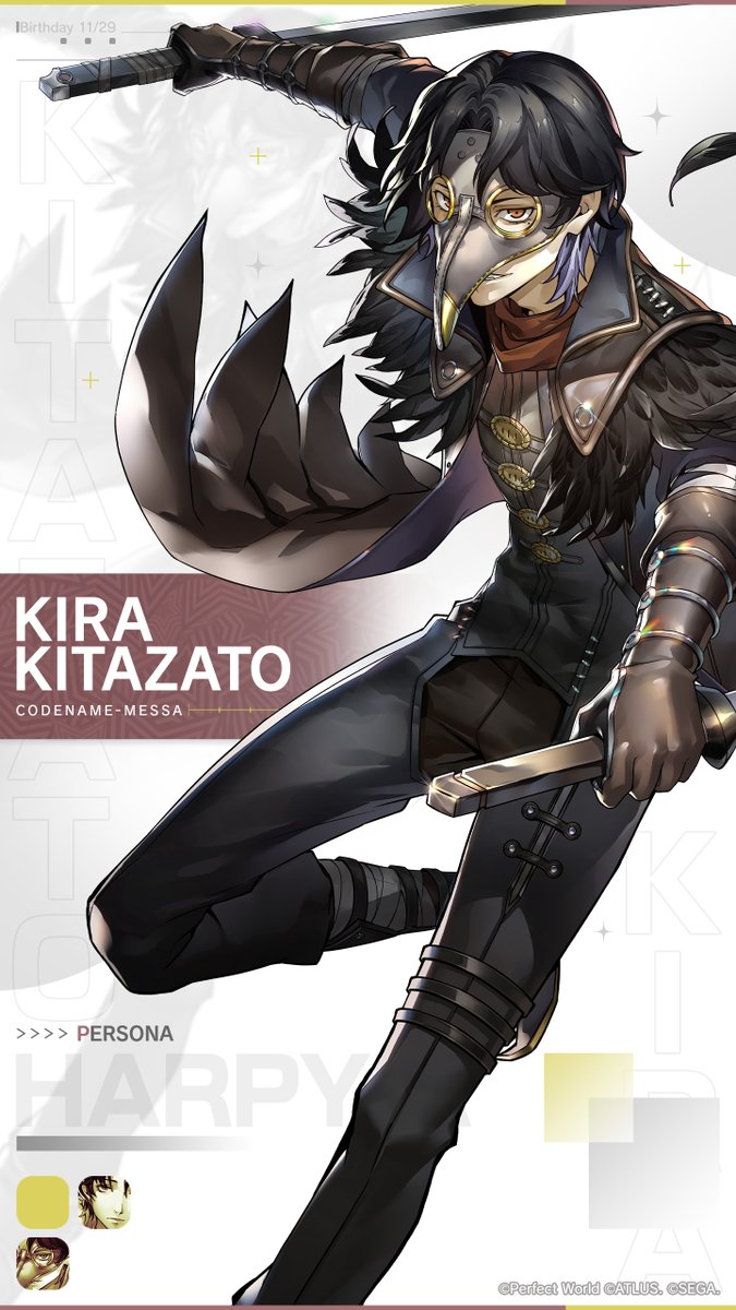 P5XOfficialWest's tweet photo. ／
1st P5X Character Popularity Poll
Special Digital Wallpaper Giveaway! 🏆
＼

We're giving away a special wallpaper featuring Kira Kitazato (Code name: Messa), who shined his way to 1st in the popularity poll! 🥼

Enjoy the wallpaper and the commentary from Kira's writer!✨
Apparently, Kira himself has something to say, too!

#P5XEN #P5XPopularityPoll #KiraKitazato