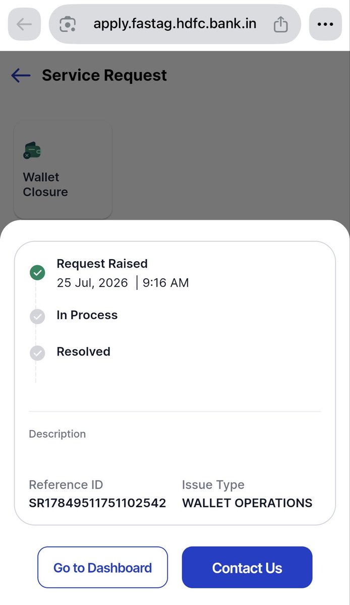 SenguptaSudipto's tweet photo. @HDFCBank_Cares @HDFC_Bank  My FASTag wallet has already been closed, but the closure refund amount has still not been credited to my bank account. Kindly check the status and process the refund at the earliest. #FASTag #HDFCBank https://t.co/HkC6pvKPh6