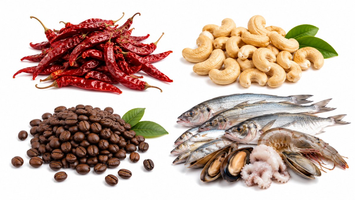 AmbChineBurundi's tweet photo. Grâce à la #ZeroTariffPolicy de la Chine, les piments séchés, les noix de cajou, le café et les produits aquatiques sauvages de 53 pays africains accèdent plus facilement au marché chinois.🤝🌍
#ChinaAfrica #GreenLane #TradeCooperation https://t.co/Xv4PFBv793
