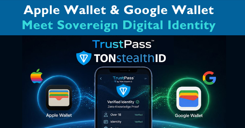 WinstantTech's tweet photo. Apple Wallet &amp; Google Wallet Meet Sovereign Digital Identity - Introducing TrustPass™ by TON Stealth ID
More: https://t.co/pUEaeIHFBD
#TONStealthID #WorldKYC #TrustPass #AppleWallet #GoogleWallet  #DigitalIdentity #ZeroKnowledgeProof #SovereignIdentity #DigitalTrust https://t.co/uXewyFEsQd