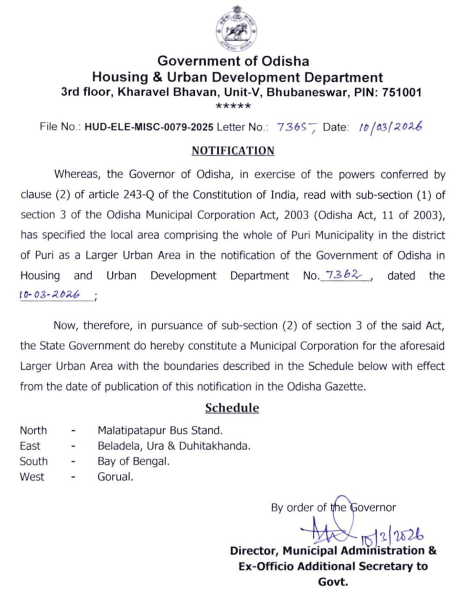 TheKingmaker79's tweet photo. @GovernorOdisha @CMO_Odisha @MohanMOdisha @PravatiPOdisha @SecyChief @_anugarg @FdOdisha @FinMinIndia @sureshvashishth @arvindpadhee @HUDDeptOdisha @dm_puri @dr_kcmahapatra Revised 16% HRA clarification for Puri Municipal Corporation is still awaited.Kindly resolve the matter and issue the required addendum at the earliest.��🏻🙏🏻🙏🏻 @CMO_Odisha
@MohanMOdisha @FdOdisha @SecyChief @_anugarg @sureshvashishth @arvindpadhee @sambitswaraj @otvkhabar @dm_puri https://t.co/ozPE1SykRd