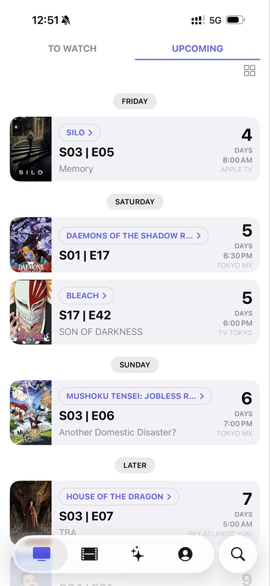Nasserrk8's tweet photo. @suitetvapp Upcoming only shows future episodes. TV Time let you scroll back to see what aired, with exact air date &amp; time. Add a “Recently Aired” view (or let Upcoming scroll back), huge for catching up on release dates! https://t.co/6ua77SmGiw