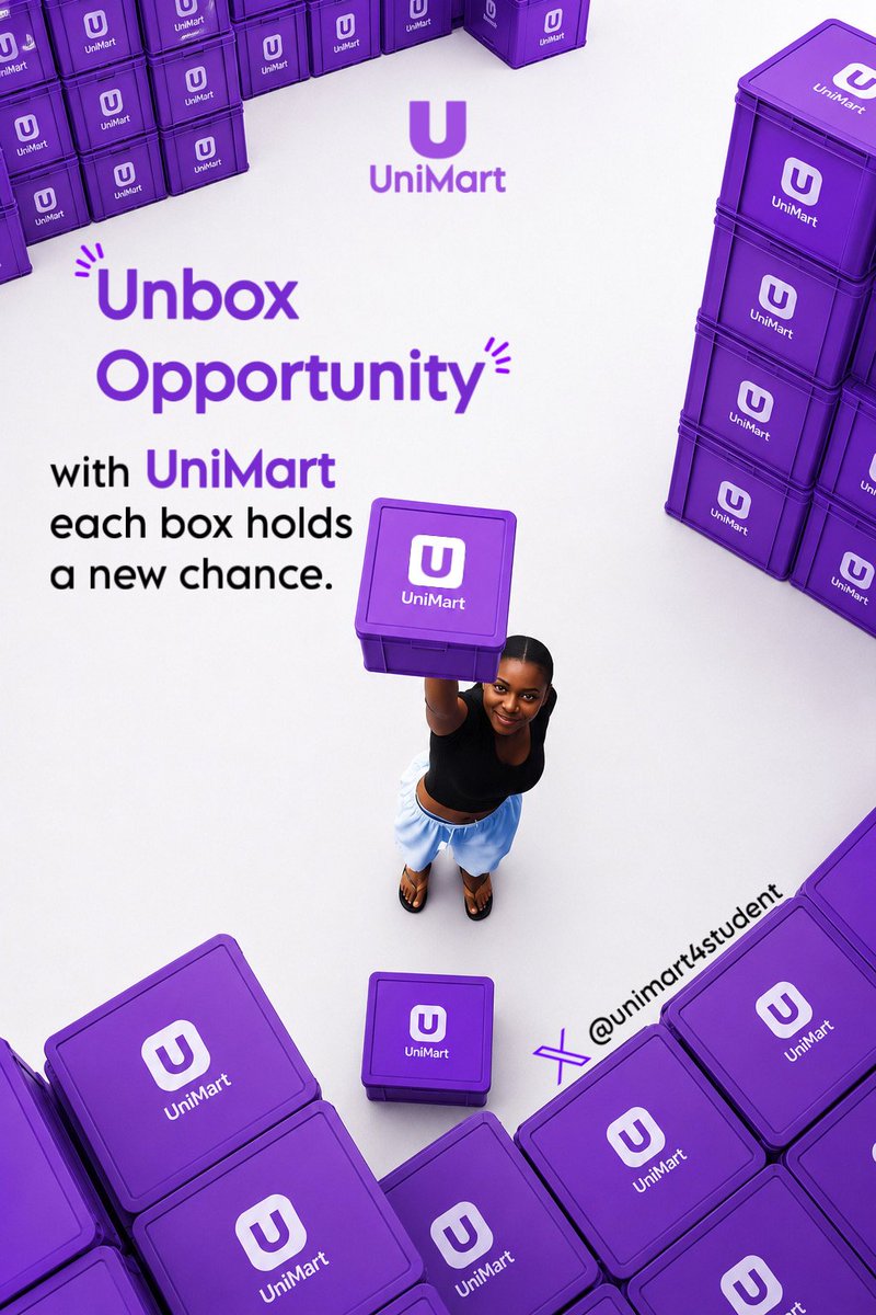 Unimart4student's tweet photo. Every box is a chance to buy, sell, earn or grow .

UniMart isn't just a marketplace ,it's where campus opportunities live.

Whether you're looking to make extra cash, find a good deal or offer your skills , there's a box here with your name on it 💜
FUOYE students, anticipate 🔥 https://t.co/Q0svbuseIL