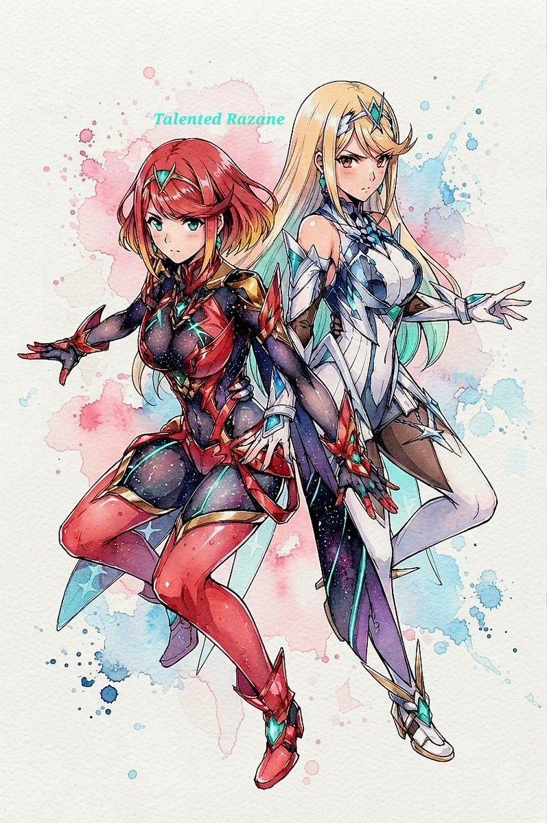 razane_royce's tweet photo. ✨ Pyra &amp; Mythra — Traditional Fan Art 🎨
Rendered with alcohol markers &amp; colored pencils. Hope you like it! 🌟
#XenobladeChronicles2 #Xenoblade #Pyra #Mythra #FanArt #TraditionalArt #AnimeArt #MarkerArt #ColoredPencils #Nintendo ✨ https://t.co/k6JzYpKlEr