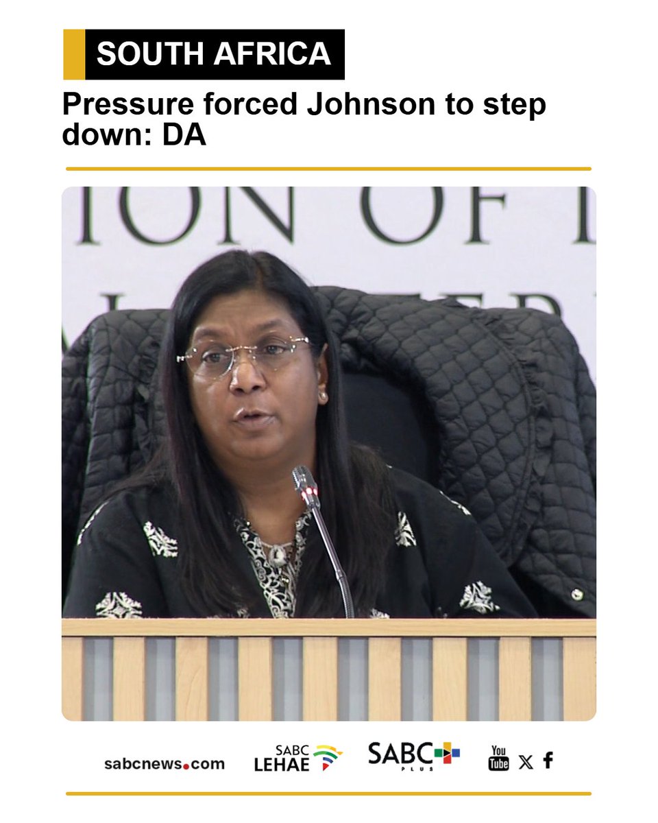 SABCNews's tweet photo. The Democratic Alliance (DA) says the resignation of the Investigating Directorate Against Corruption (Idac) Head, Adv Andrea Johnson, could be attributed to public pressure.
https://t.co/tTW6zFYAc6 https://t.co/AXZC5K13Ht