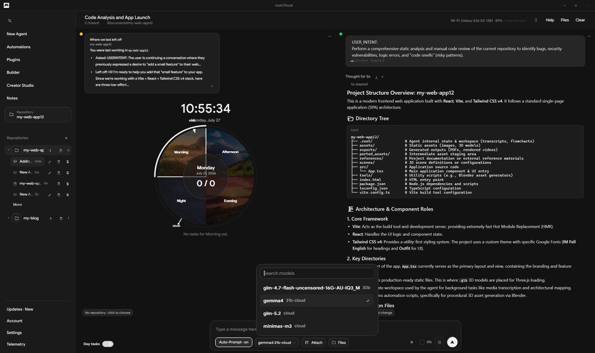palmaierc's tweet photo. GM $PALM 🌴

Quick recap of yesterdays updates. See everything at https://t.co/do8psT467k and https://t.co/Oq6IwznJ4w.

Root 0.0.9 brings new features in the form of Privacy Composer to block credentials going in, Root IDE, Split Screens, Installer updates & more. Models can be changed on-the-go now quickly from the input field.

3D Builder is now simply Builder with a merger of our Unity MCP and Modeling MCP. Chats now show icons indicating the chat type and fresh responses get a green dot. Settings tab was remade.

Full technical details in each respective update posted.

We released our first X article, set up some starting articles for privacy on https://t.co/3s0MYGBnBF and enhanced the Root Accounts page at https://t.co/yoxfOvIxAU..

Today on Monday, we will release the full formulas for activity reward calculations along with the penalization percentages per tier for non-activity. Stay tuned!

Thank you for the support and the activity!