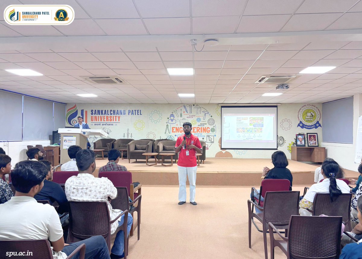 spuvsn's tweet photo. 🎉 SPU Student Club Coordinators introduced their clubs to the new entrants of Sankalchand Patel College of Engineering (SPCE).

Welcome to the SPU family, and congratulations on choosing SPCE! Here’s to an exciting journey of learning, innovation, and success. 🚀

#SPU #SPCE https://t.co/dyt4O3EqGz