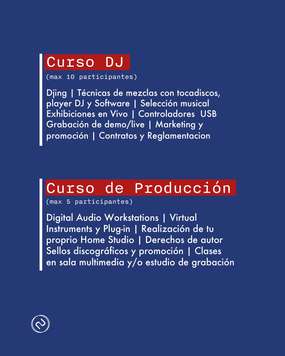 AccademiaDJ's tweet photo. la edición 38 de los famosos cursos de #DJ y #PRODUCCIÓN musical de Accademia Italiana DJ™

CURSO DJ (máx de 10 participantes)

CURSO PRODUCCIÓN (máx de 5 participantes)

FECHA DE INICIO DEL CURSO
#BARCELONA 5 de noviembre
#IBIZA 6 de noviembre

INFO 
https://t.co/yqcxbSrbfy https://t.co/JvWz2LOmkh