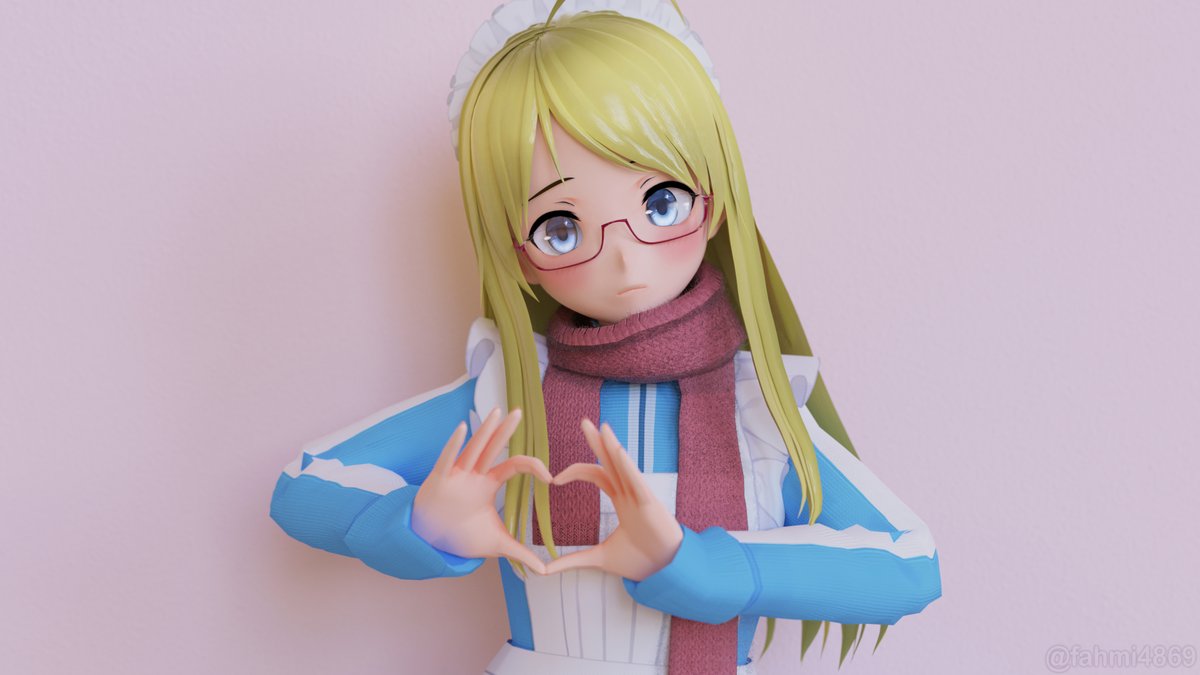 fahmi4869's tweet photo. Cynthia Maid Jersey in 4K
3D rendered in 
Original character &amp; 3D model by me (made in VRoid Studio). https://t.co/kuoKYAIwpQ
