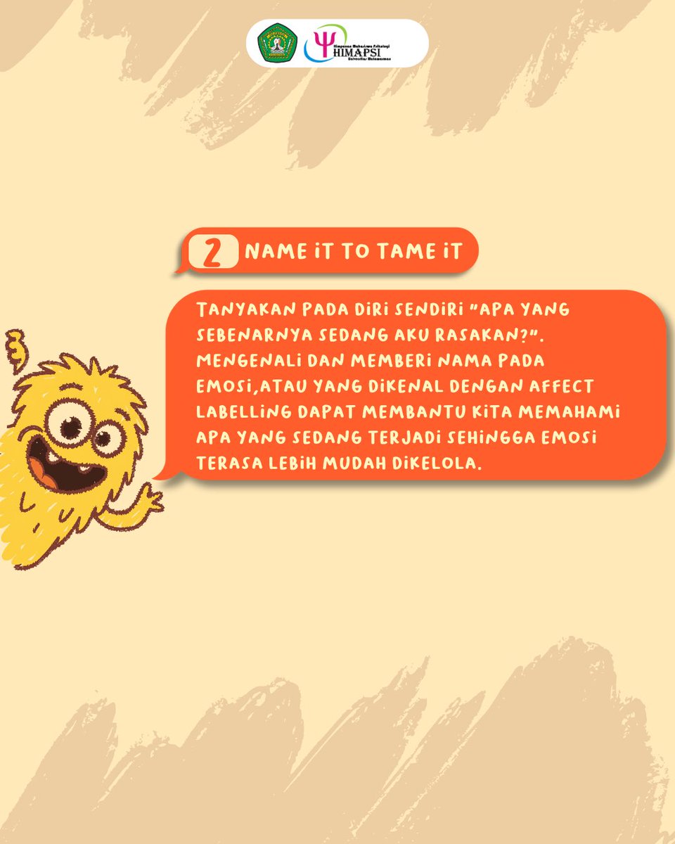 HimapsiUnmul's tweet photo. Yuk kenali apa yang sebenarnya terjadi pada otak saat emosi memuncak, sekaligus pelajari beberapa cara sederhana untuk membantu mengelola emosi dengan lebih tenang dan bijak. Karena mengelola emosi bukan berarti menekannya, tetapi belajar meresponsnya dengan lebih sehat. https://t.co/N2FspG4O6O