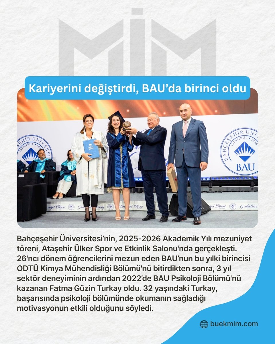 buek_mim's tweet photo. Bahçeşehir Üniversitesi’nin 26’ncı dönem mezunları, Ataşehir Ülker Spor ve Etkinlik Salonu'nda düzenlenen törenle kep attı.

🔗https://t.co/a0nNgZkfNq https://t.co/cYz0dcM0xX
