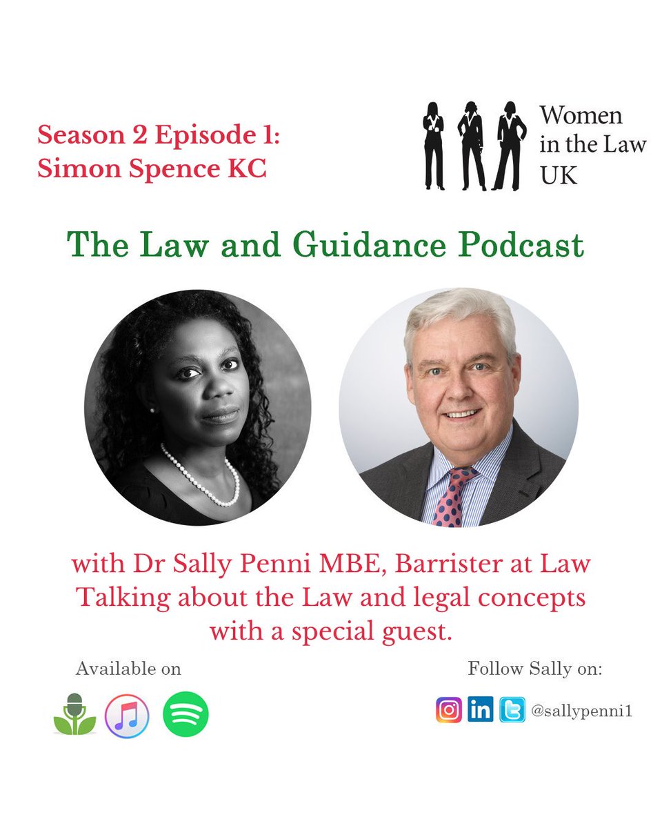 LawGuidePodcast's tweet photo. Simon Spence #KC specialises in homicide &amp; serious violence cases. Don't miss our new #podcast where he explores the proposed reforms to the criminal justice system with @sallypenni1.
Listen here: https://t.co/j7Xc6M6g6Z
#LawandGuidance #CriminalLaw #LawandGuidancePodcast https://t.co/W6DoQ1BEdT