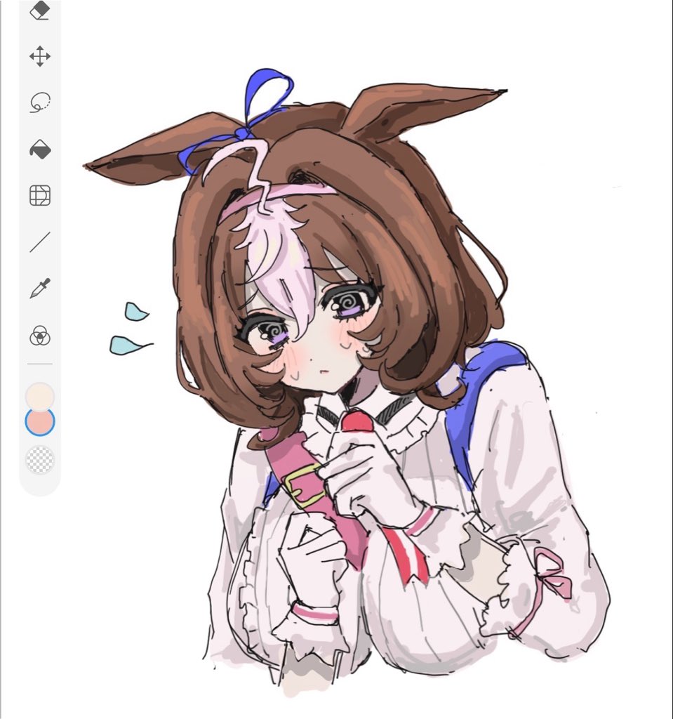 _1mqrz's tweet photo. ずっーーーーと、かきたかったドトウちゃん！可愛い！ https://t.co/nbJbivn6Cd