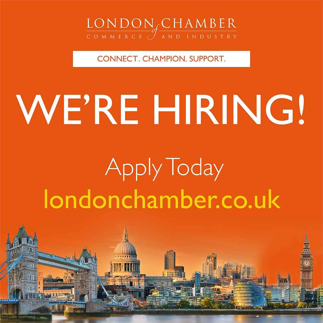 londonchamber's tweet photo. We're hiring!

Applications are open until Thursday 30 July for the following roles:

✅Media and Communications Manager
✅Public Affairs Manager
✅Head of International 

https://t.co/v8wKb6clX0 https://t.co/KIP5Nzv5wv