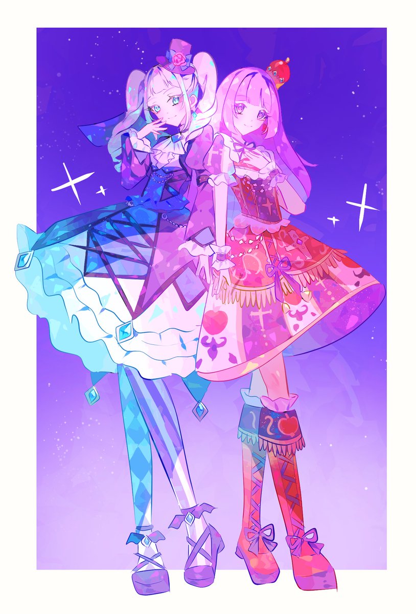 100ten_naru's tweet photo. #aikatsu
🦇ゴシックガールズ🍎
藤堂ユリカ・氷上スミレ https://t.co/dgMV2QJzxr