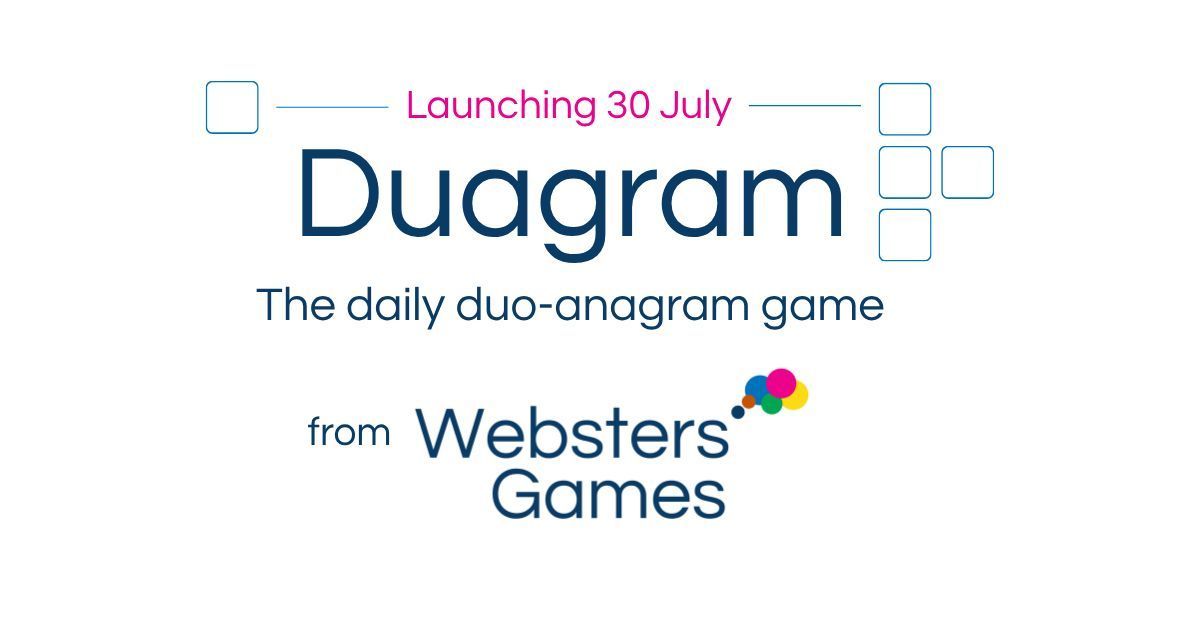 Websters_Intl's tweet photo. Words. Clues. Anagrams.
Something new is arriving on 30 July.
https://t.co/COtRaaiCzB 
#Duagram #WordGames https://t.co/KGawa6zxQf