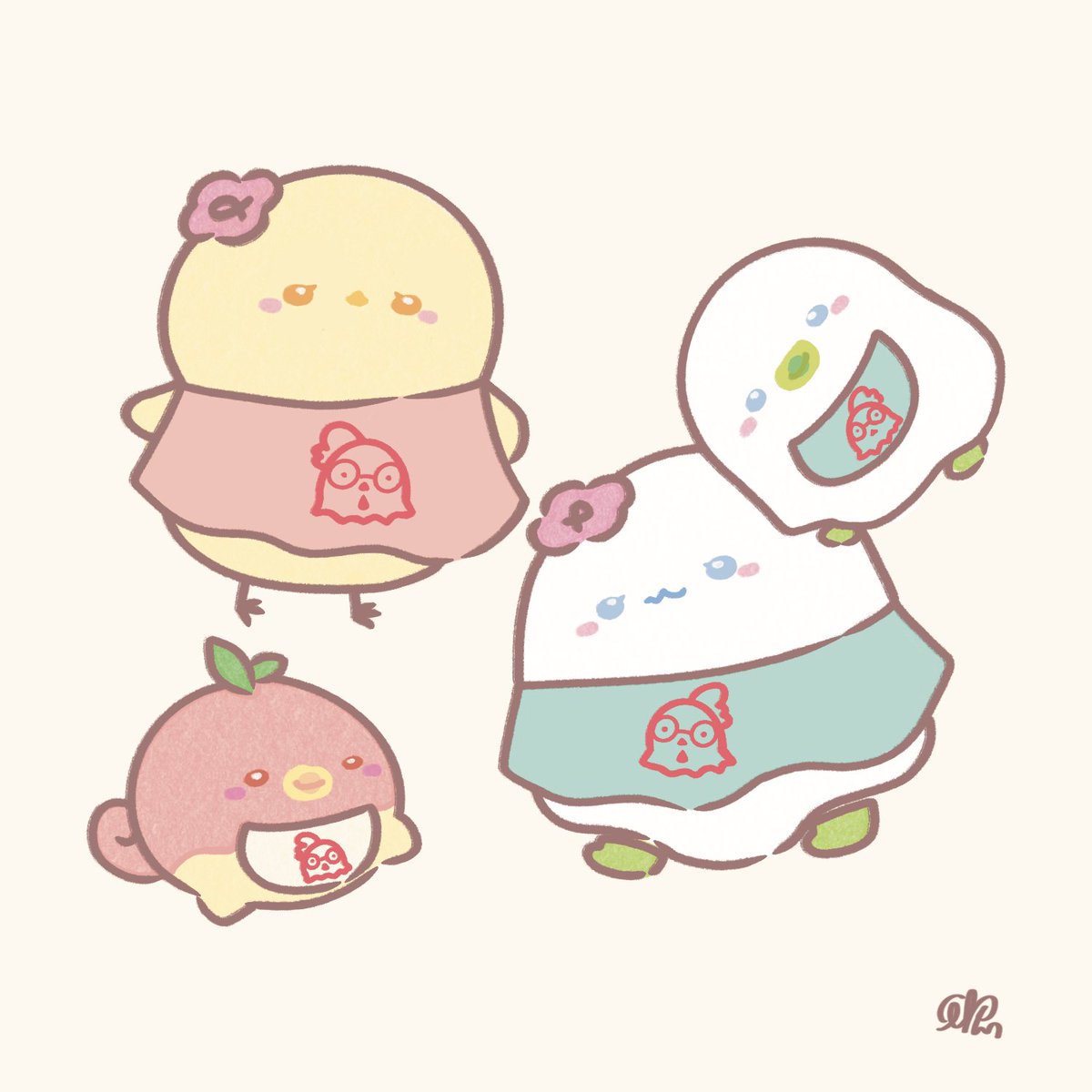 Purahitomi's tweet photo. 寶寶們的雕花雞刺繡裝♡
（關於雕雞想讓bro們時刻想起他而送的禮物）
《惡靈古堡 村莊》EP1時間：36:28
#no萬here https://t.co/30VmKtr85q