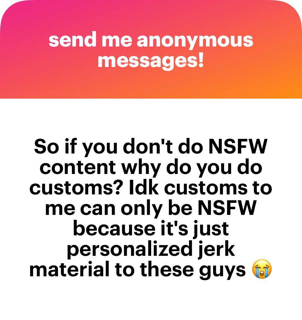 Minksnip4's tweet photo. So apparently my idea of NSFW was completely skewed and even wearing a bunnysuit or even having cleavage can be considered nsfw, so by definition I do nsfw.

I just don’t show my nipples, puh and allat stuff but I do wear bunnysuits and stuff. https://t.co/hlQg9VRow5