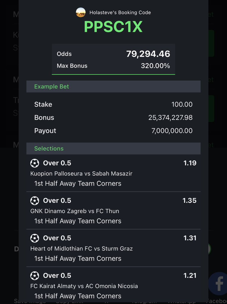 HolaSteve4's tweet photo. You know where to find edit 28th - 30th ⚽️ 

79,294 odds (46games)

11,353 odds
1,282 odds
307 odds https://t.co/b8x74XDTf0