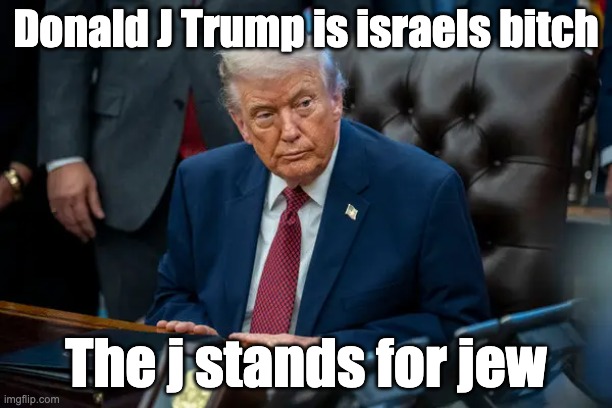 StinkGenie's tweet photo. @DNIPulte retard, he is literally pushing to hand over control of the DOD to a terrorist, foreign country.
fuck you, fuck israel and fuck trump too. https://t.co/btMSxEudzH