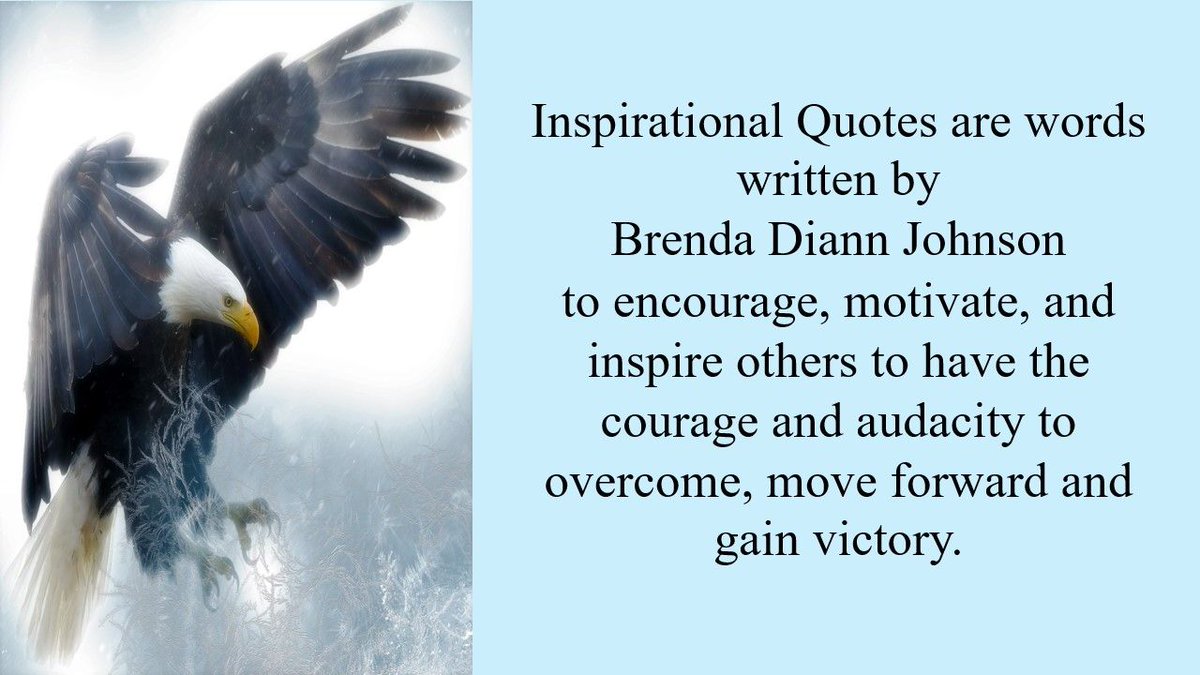 bdiannjohnson's tweet photo. Unleash your inner strength! 🦅 The trailer for 'Inspirational Quotes: Vol. I' is live. Discover the wisdom you need to soar. Which quote speaks to you today?

Shop: https://t.co/gDXX0xqRbz
#Inspiration #ASWIFTT #Quotes #Eagle https://t.co/4AyQnbMgZx