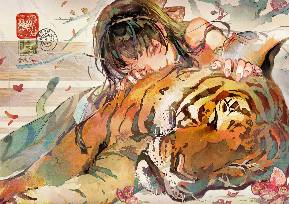 pokepoke763's tweet photo. 暑中見舞い🐯　#ウォーブレ https://t.co/7NDrZp4zkh
