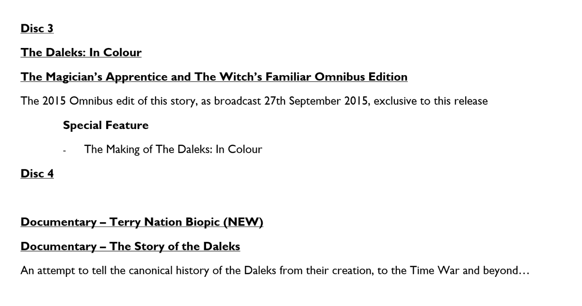 TheCyberdevil's tweet photo. I was thinking about getting out the newly recovered Master Plan episodes out physically, whilst not having to wait for animations, whilst making it feel less like double dipping. 

I've managed to come up with an idea for a special Dalek box set, which has many unreleased items. https://t.co/mjqtZuYZwt