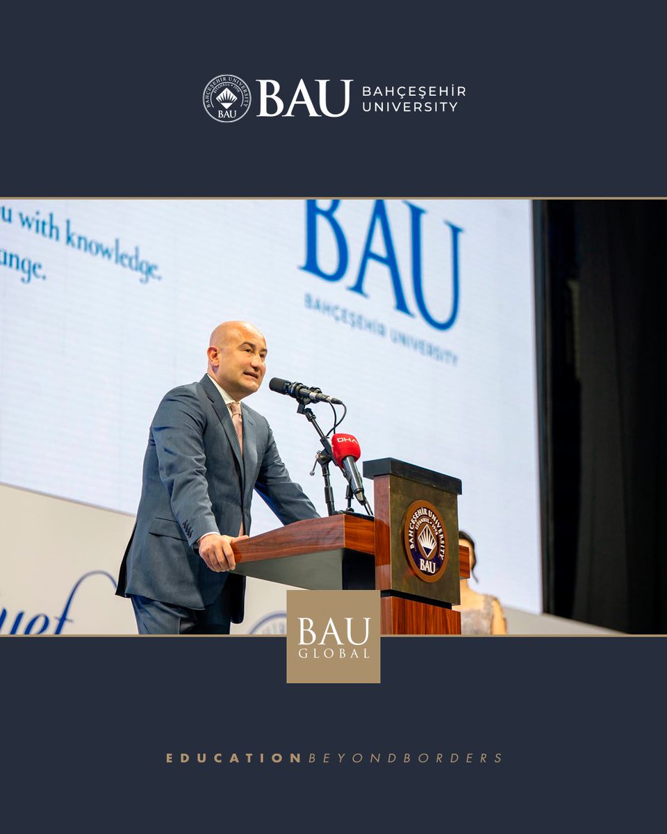 bauglobal's tweet photo. In his commencement address, Bahçeşehir University Vice Chairman of the Board of Trustees Hüseyin Yücel emphasized that BAU HUB Invest will provide up to TRY 200 million in funding over the next two years for new graduates and student entrepreneurs.  @Bahcesehir https://t.co/a1fo4kDWlE