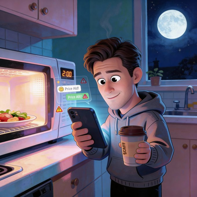 Craze4Caffeine's tweet photo. Midnight volatility, questionable nutrition,   

$CAFF clocked in, sleep clocked out 🫠 https://t.co/6MCSTpusyW