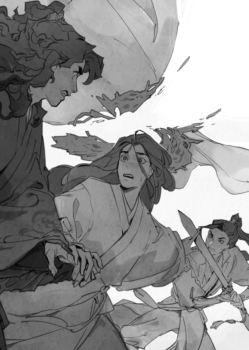 wangjiscult's tweet photo. my poor qingqiu falling for binghe's trap so easily https://t.co/jhliABhEqD