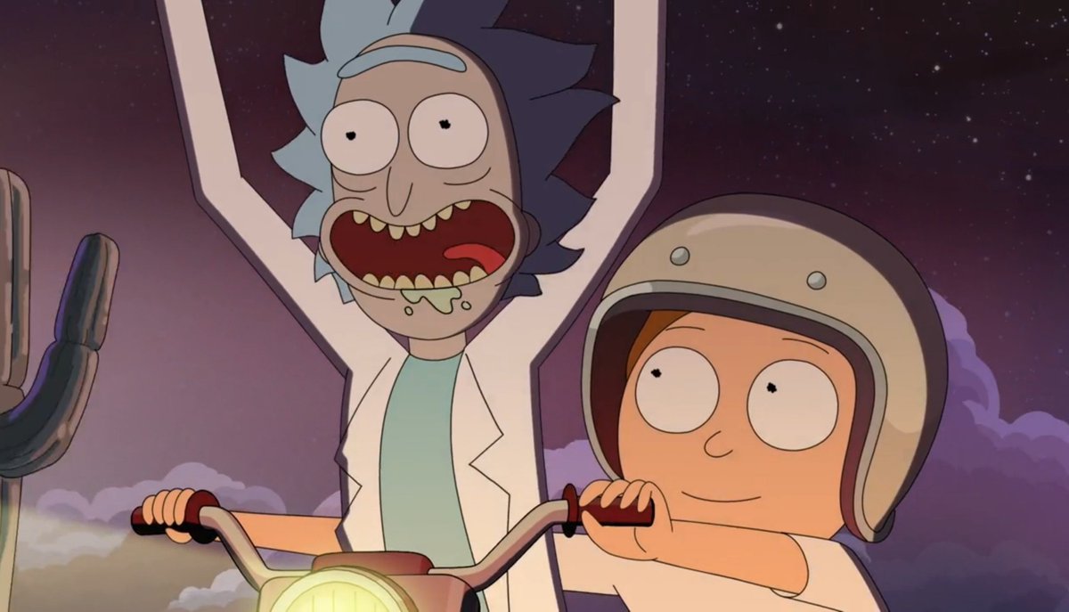 SarcRickstic's tweet photo. In these final frames it's almost like M0rty realizes the only one that actually cares about him is R1ck. Because (of course, in his own, twisted way) he's the only one that keeps him around and looks out for him. It's heartwarming as a finale but also incredibly sad https://t.co/oyajvtmadr