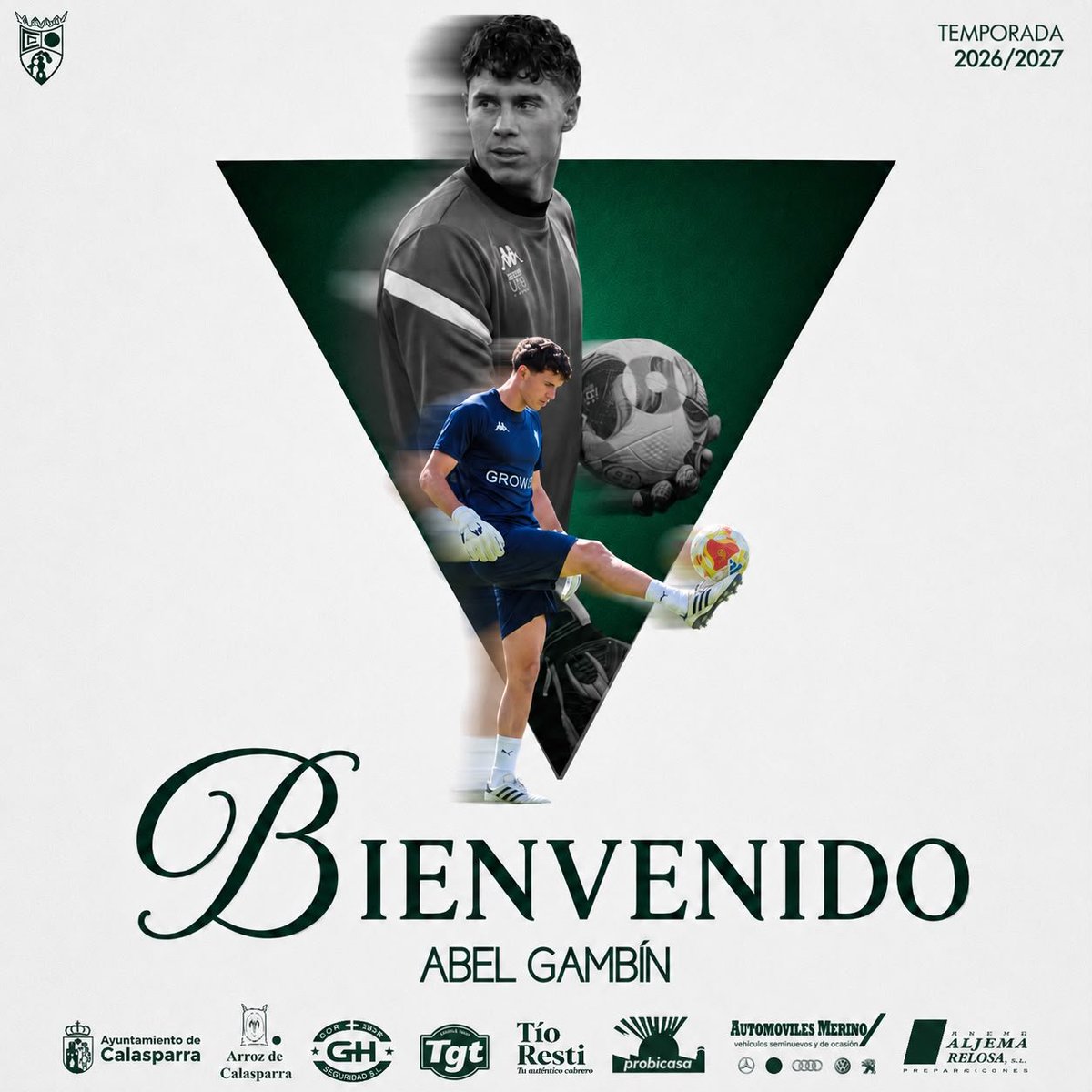 ciudad_calas's tweet photo. ⚽️💚🤍 FICHAJE 💚🤍⚽️

Abel refuerza nuestra portería. 🥅 Procedente del Alcoyano, donde estuvo en dinámica del primer equipo y del filial, llega con experiencia en Preferente Murciana y un gran futuro por delante.

¡Bienvenido a tu nueva casa! 💚🤍💪🏻

@treceraG13 
@Nacional10x https://t.co/amw8xk8Yb0